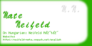 mate neifeld business card